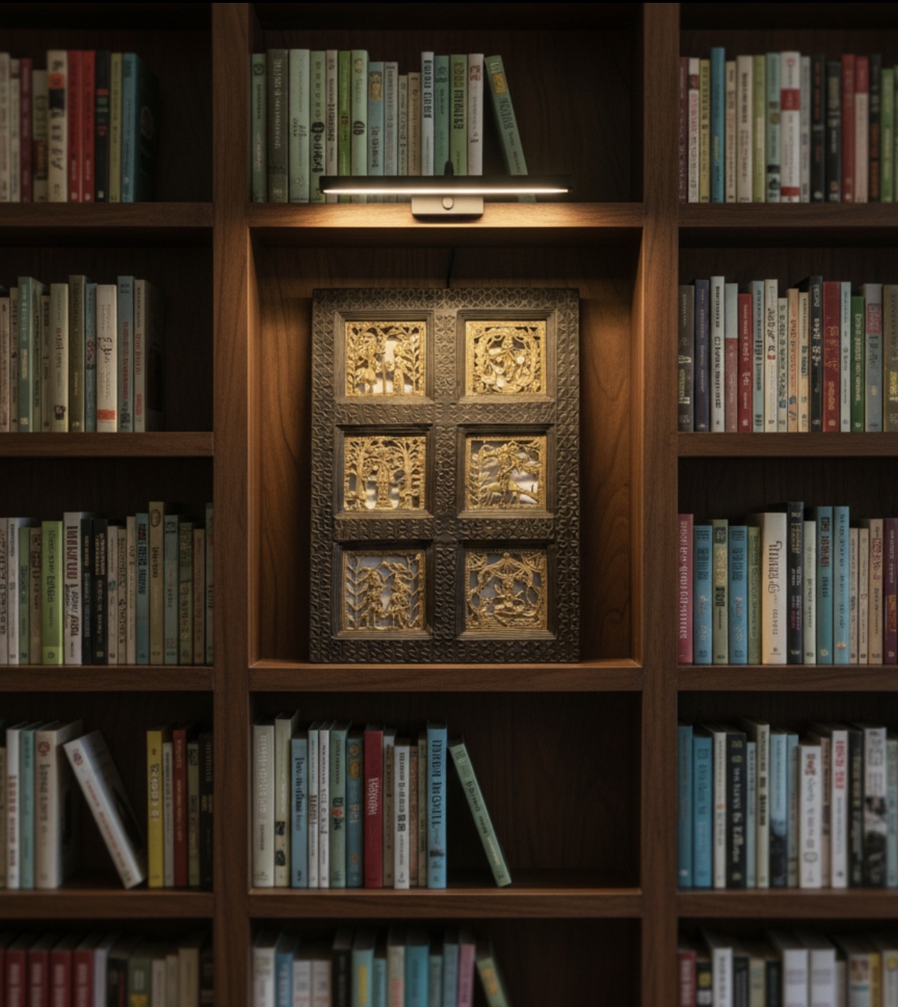 Handcrafted Multi-Panel Dokra Wooden Frame (16 x 24 inches | 50 pcs)