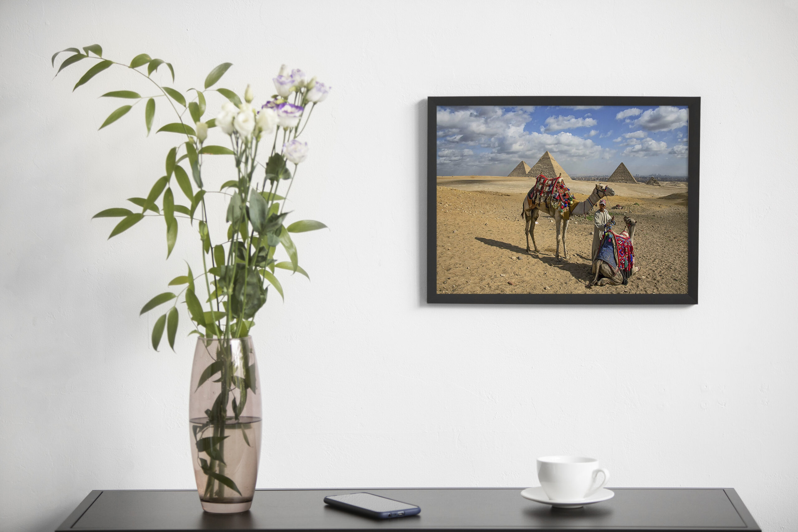 Premium Photographic Art – Desert Royalty: Pyramids of Giza, Cairo by Sayantan Sengupta (8"x12") | Indi Temptation