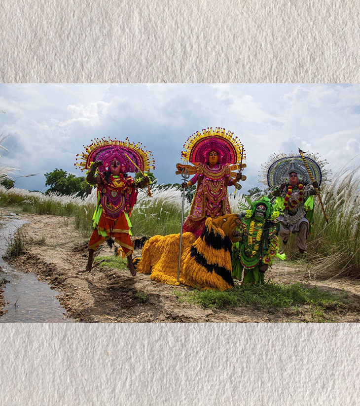 Premium Cultural Art Print – Echoes of the Mask: Chhau Dance, Purulia by Sayantan Sengupta (8"x12") | Indi Temptation