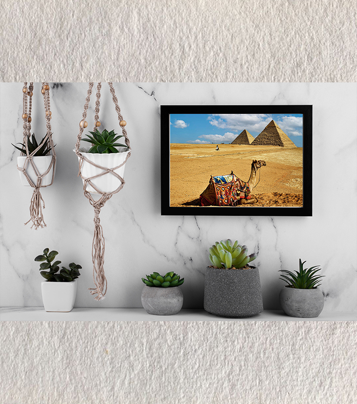 Premium Photographic Art – Giza Necropolis: Cairo Stillness by Sayantan Sengupta (8"x12") | Indi Temptation