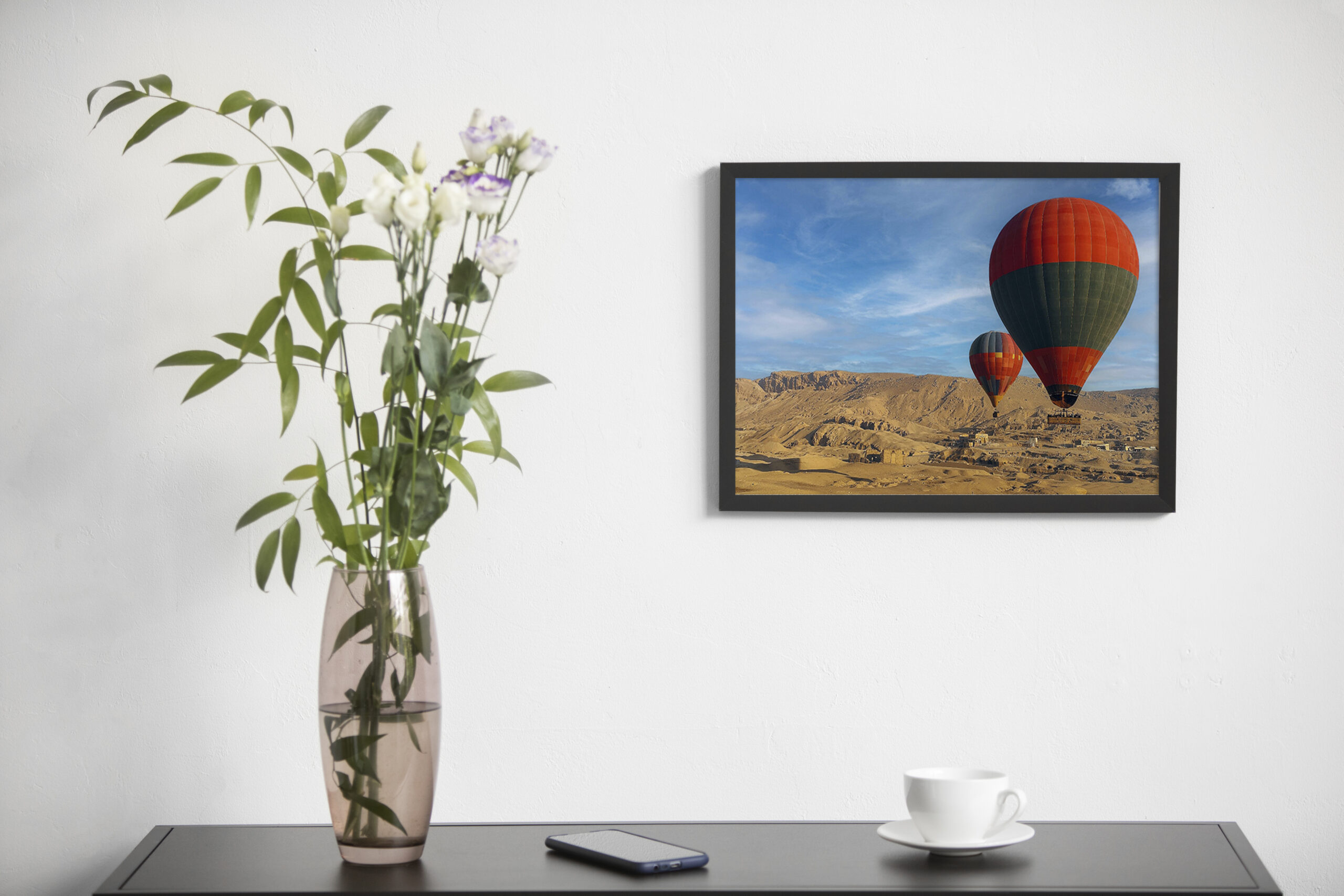 Premium Travel Photography – Hot Air Balloon Ride: Luxor, Egypt by Sayantan Sengupta (8"x12") | Indi Temptation