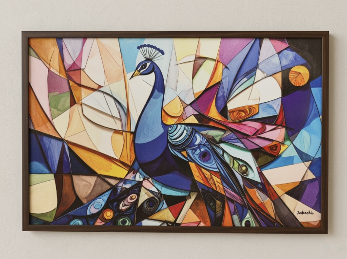 Prismatic Grace The Peacock Reimagined by Debashis Sen 
