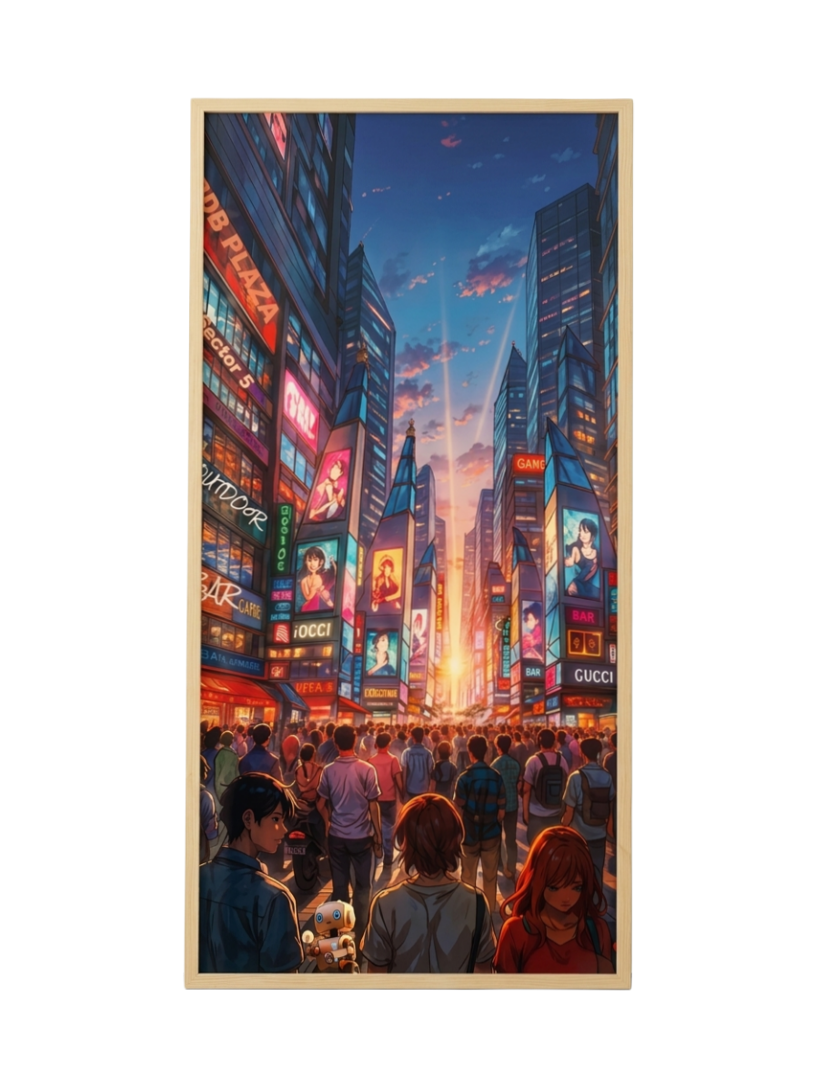 Neon Horizons of a Living City by Debashis Sen 