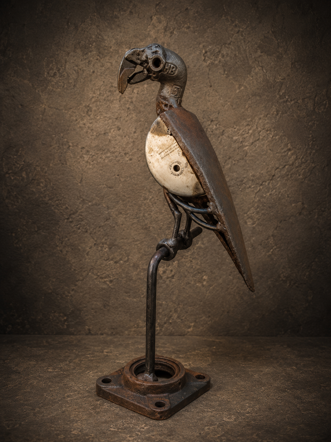 Parrot Scrap Metal Sculpture