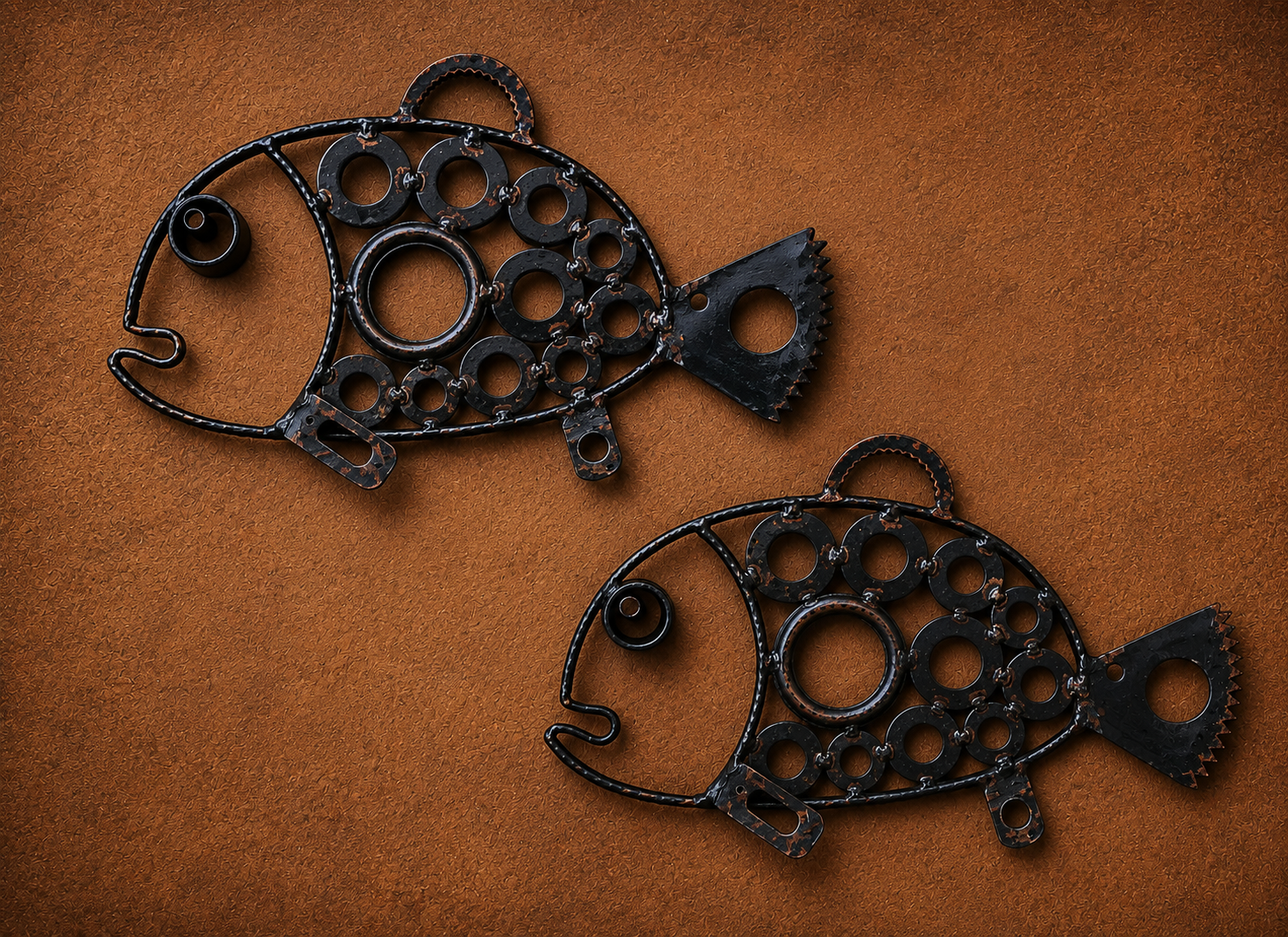 Fish Pair Scrap Art