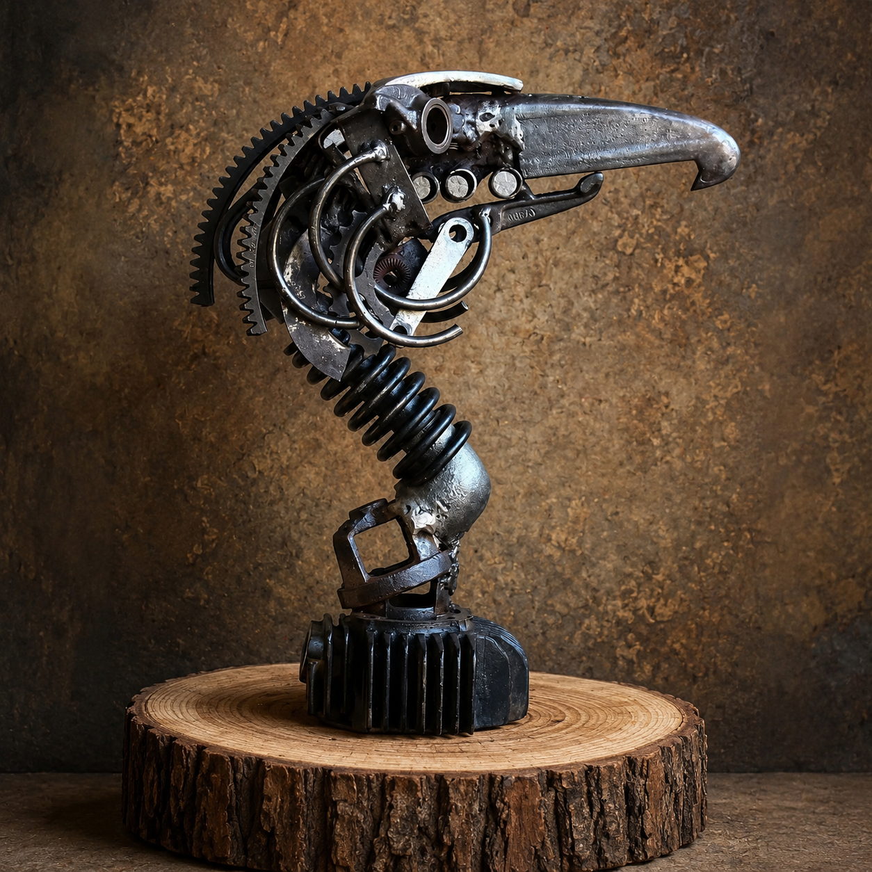 Eagle Head Scrap Sculpture