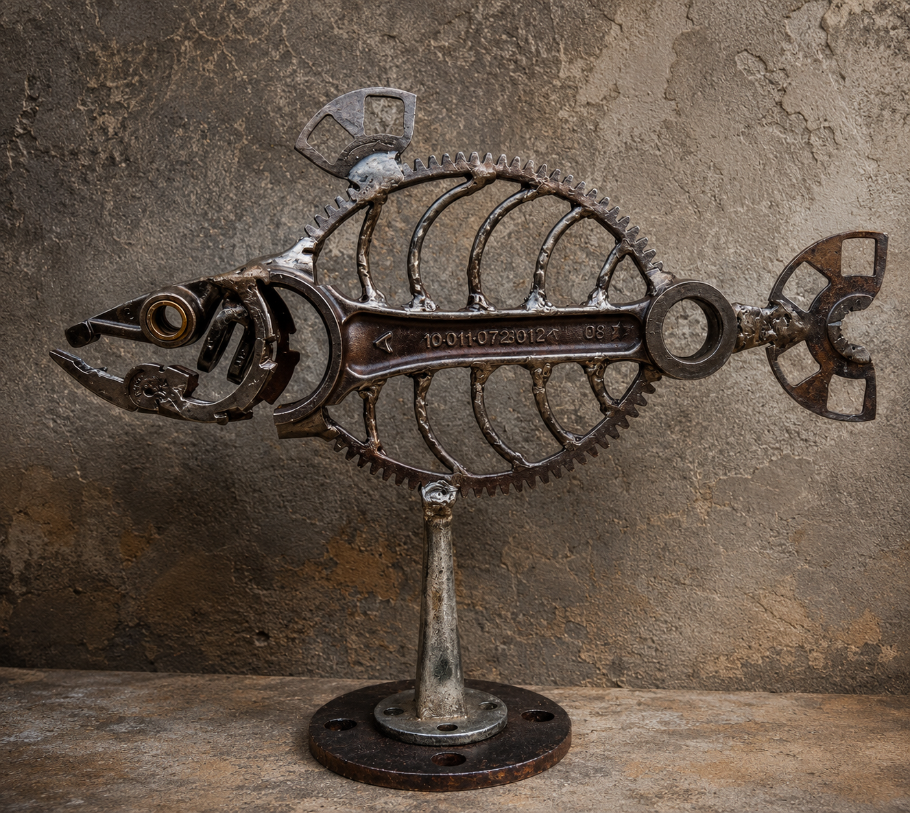 Blowfish Scrap Sculpture
