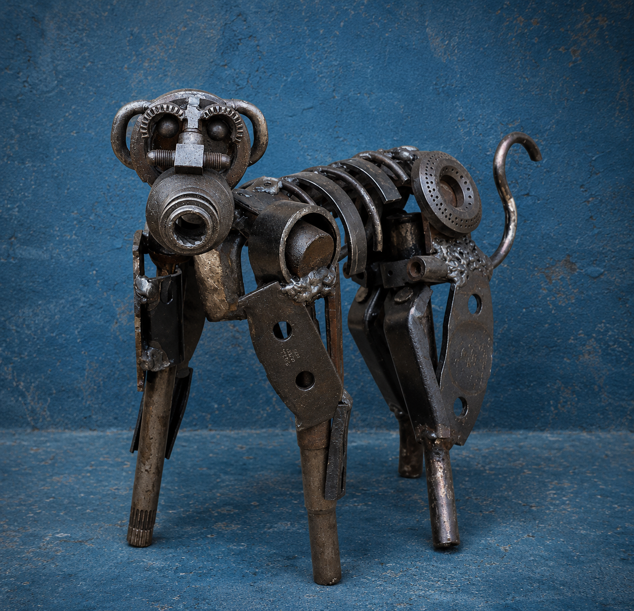 Metal Monkey Sculpture