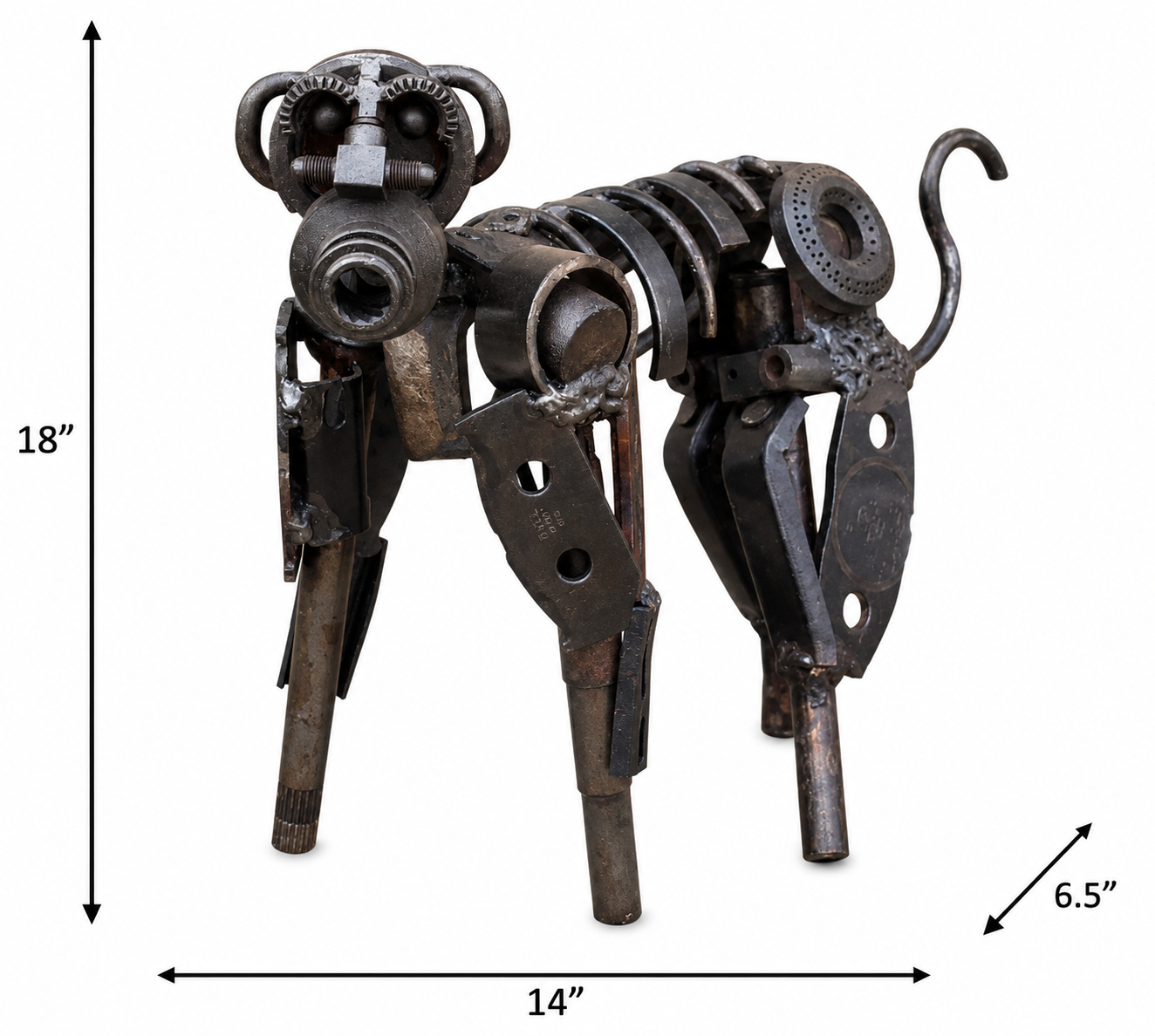 Metal Monkey Sculpture