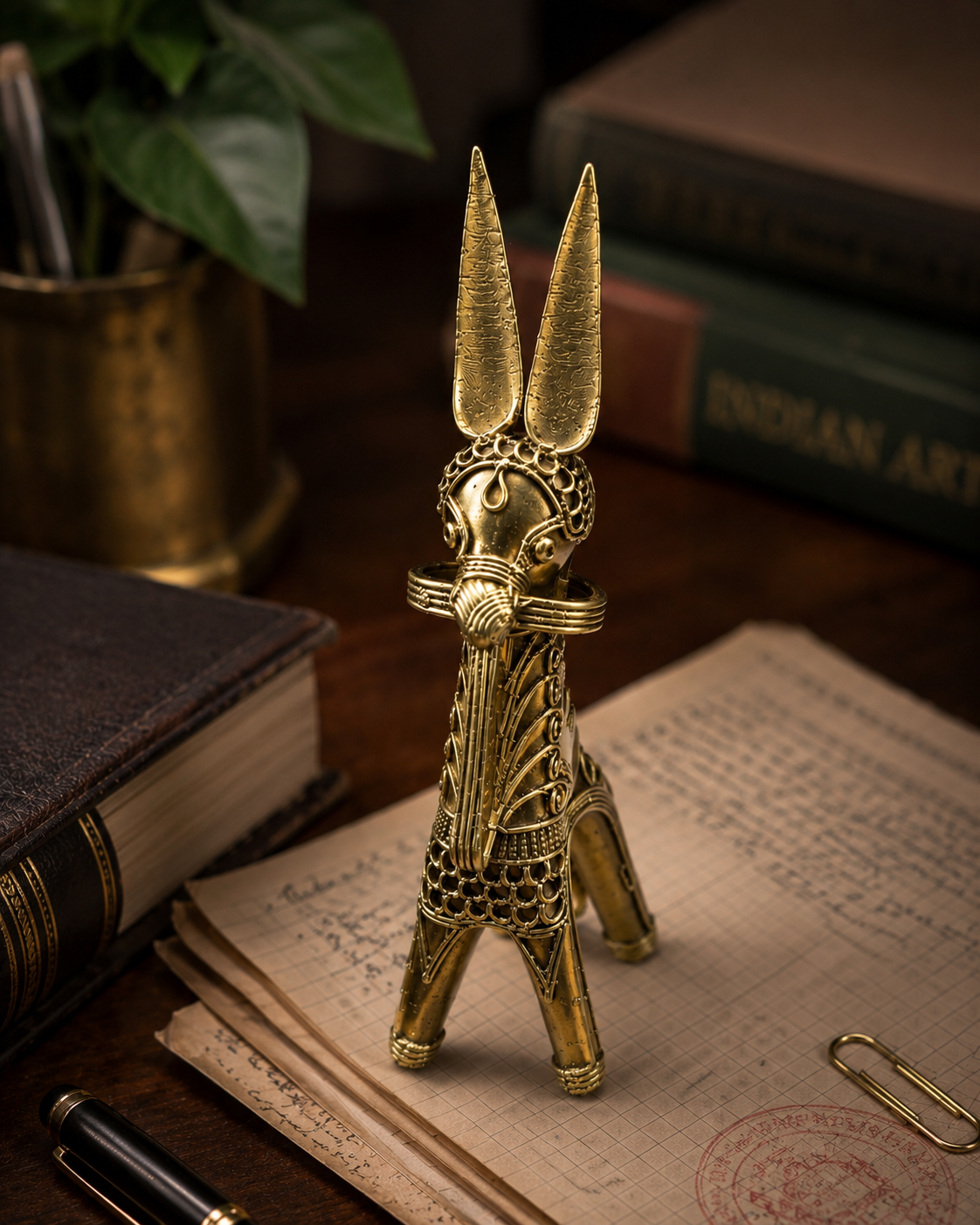 Handcrafted Dokra Horse Paper Weight – A Symbol of Heritage & Strength