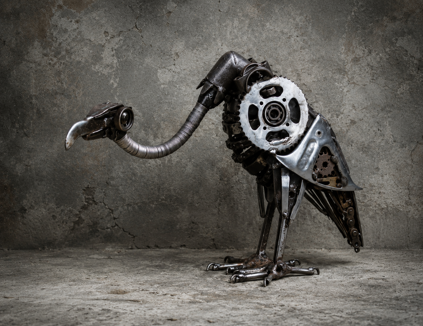 Vulture Scrap Metal Sculpture
