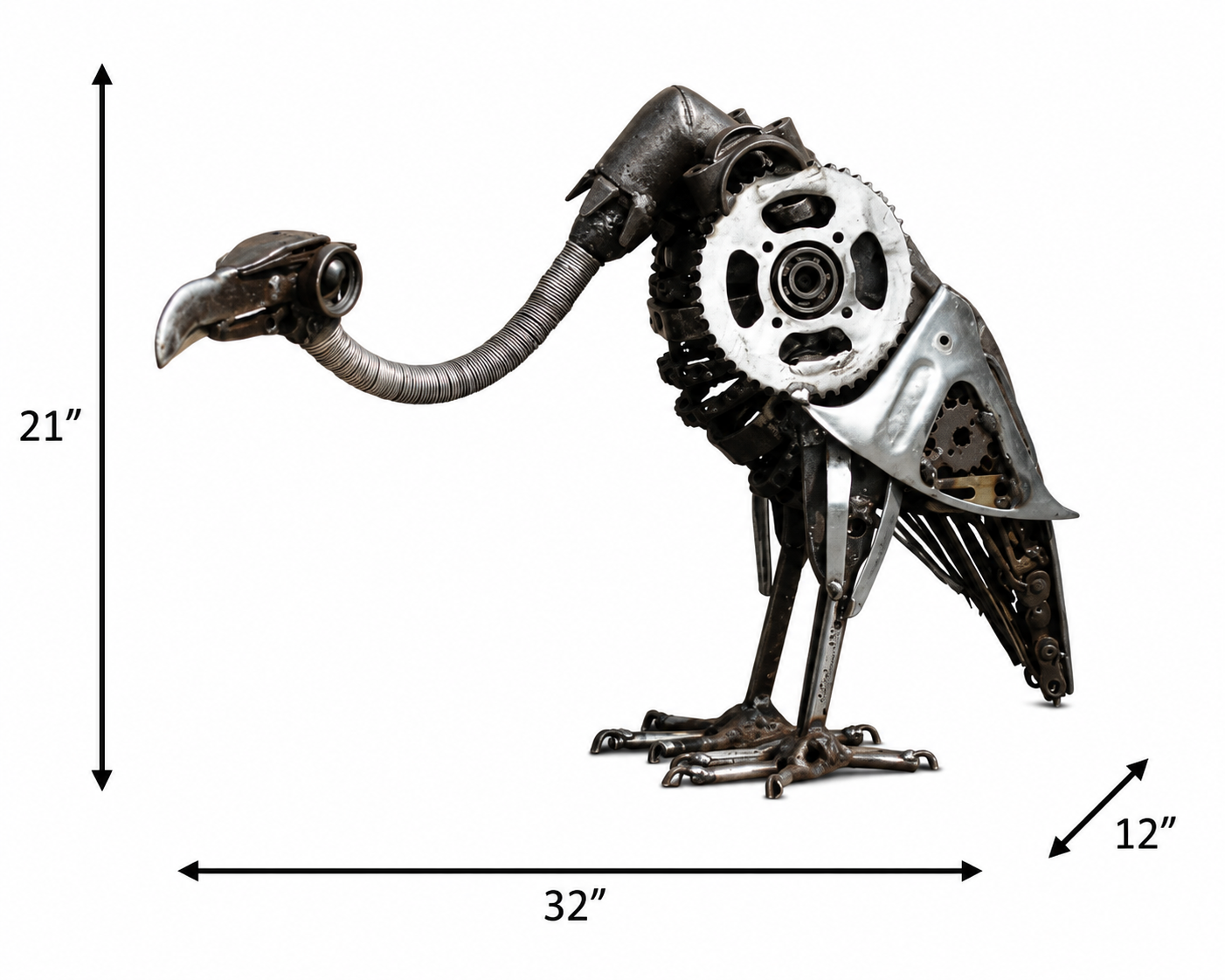 Vulture Scrap Metal Sculpture