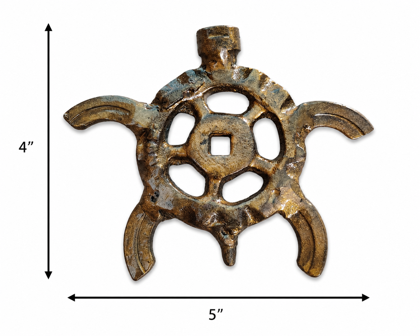 Turtle Scrap Art Paperweight 