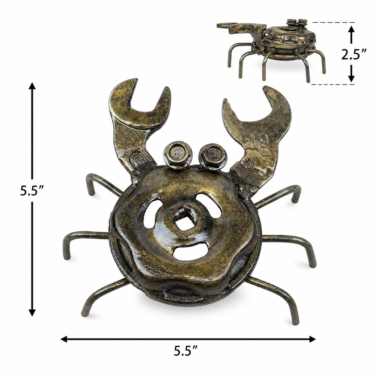 Metal Nut Crab Paperweight