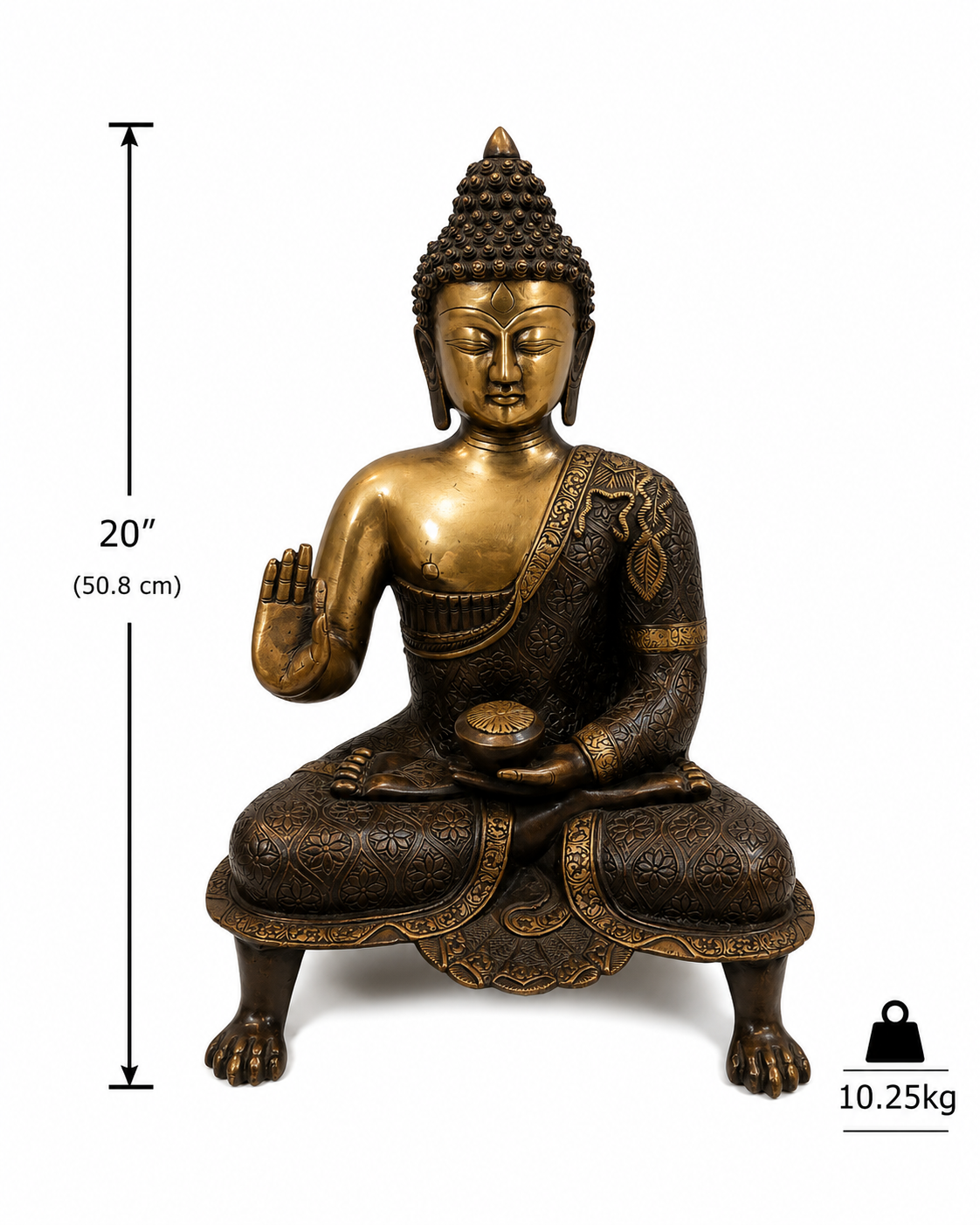 Buddha on Elevated Pedestal(20")