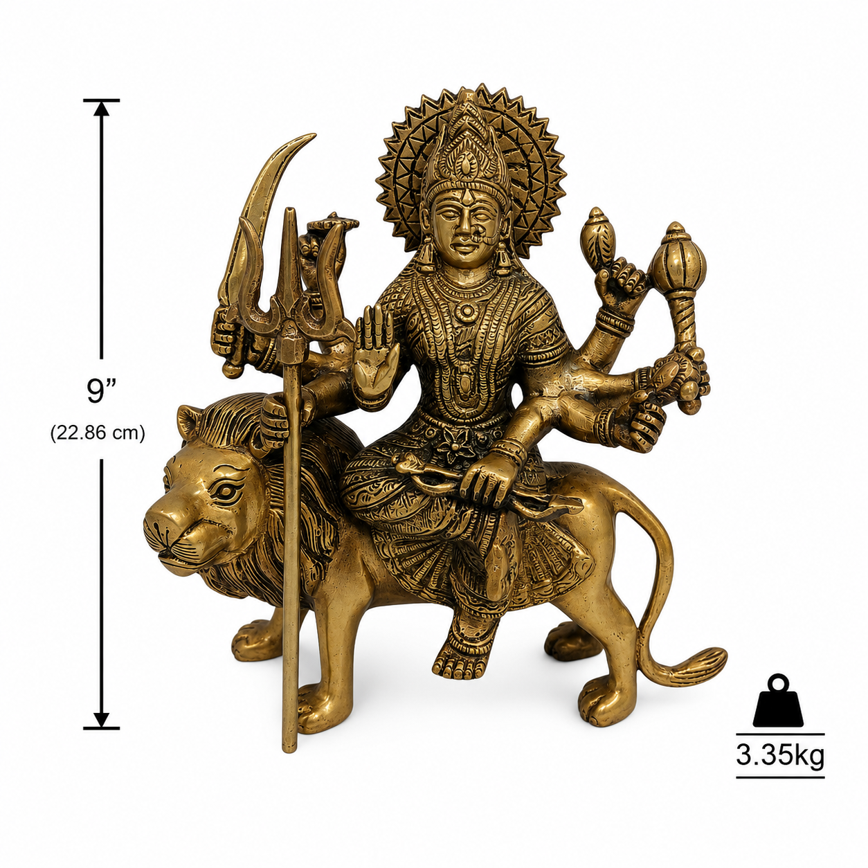 Sherawali Mata Sculpture (9")