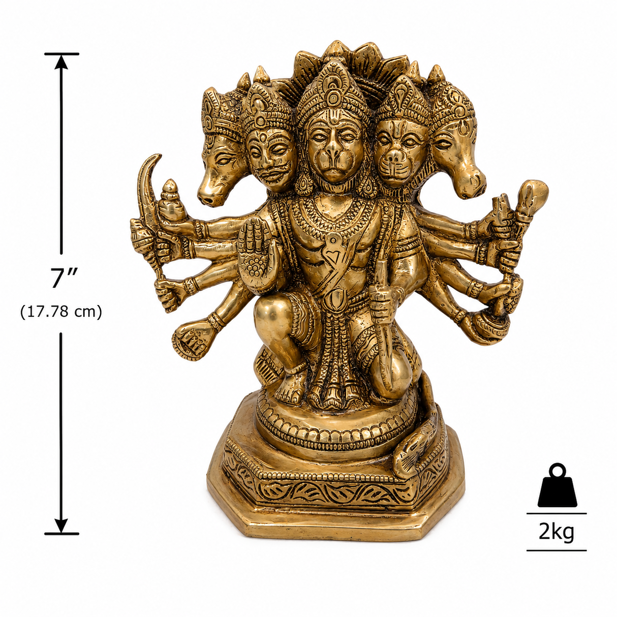 Panchamukhi Hanuman Murti (7")
