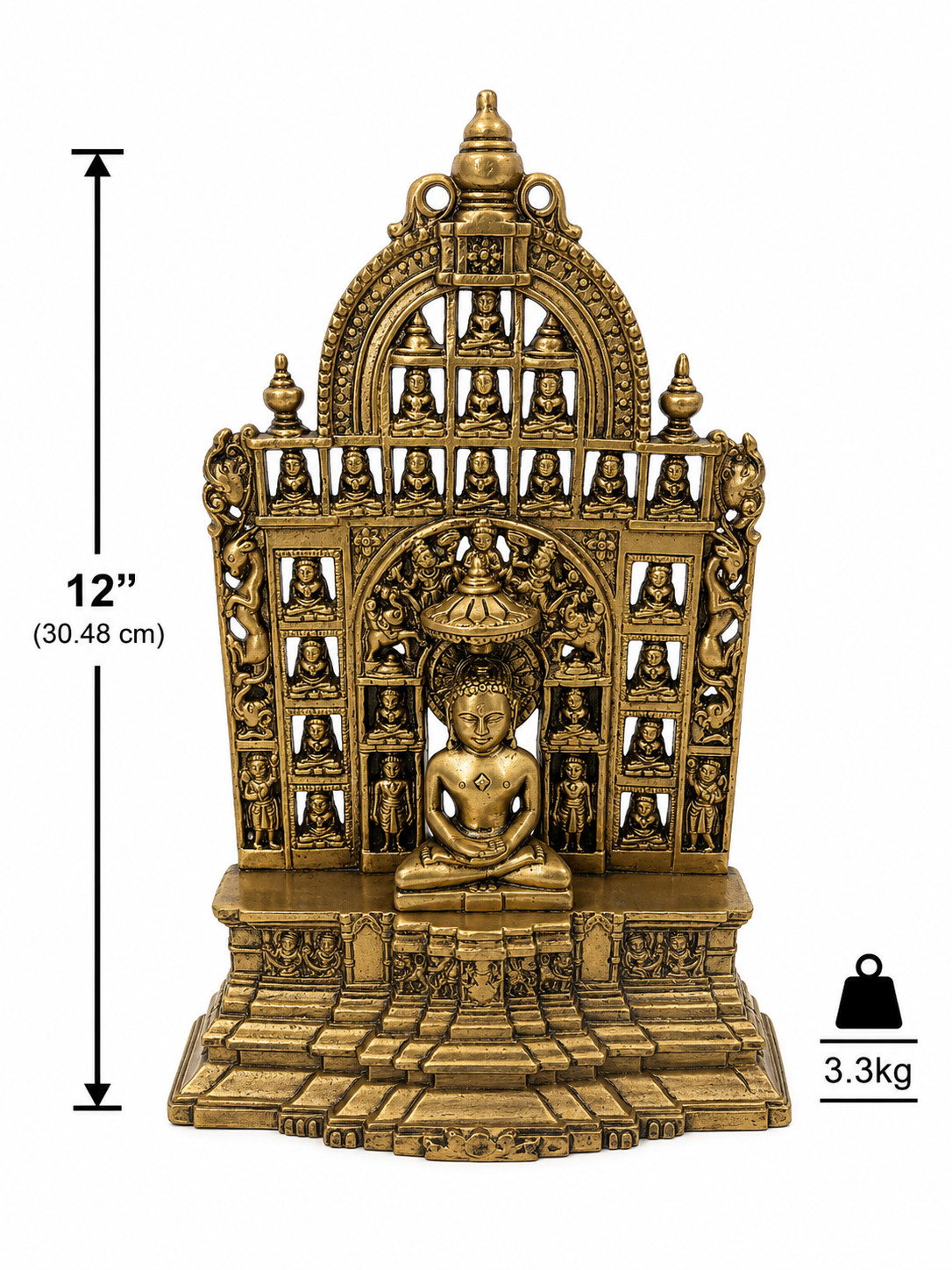 Jain Tirthankara Chaubisi Shrine (12")