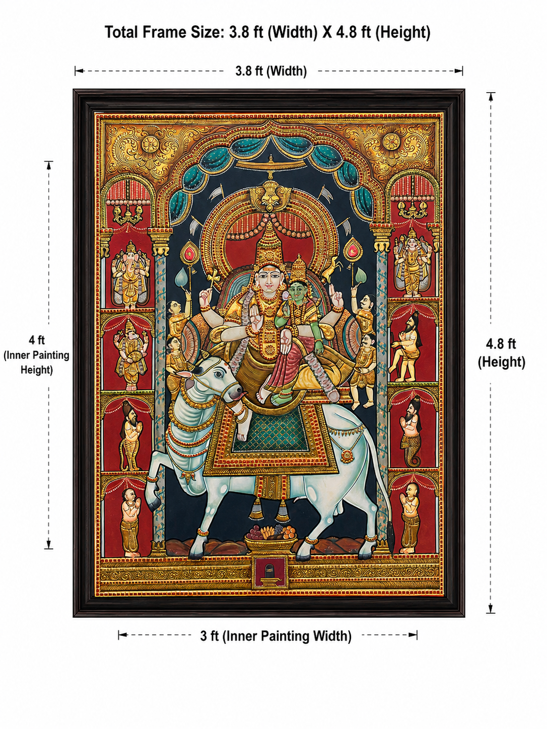 Shiva Parvathi Rishaba Vahanam Tanjore