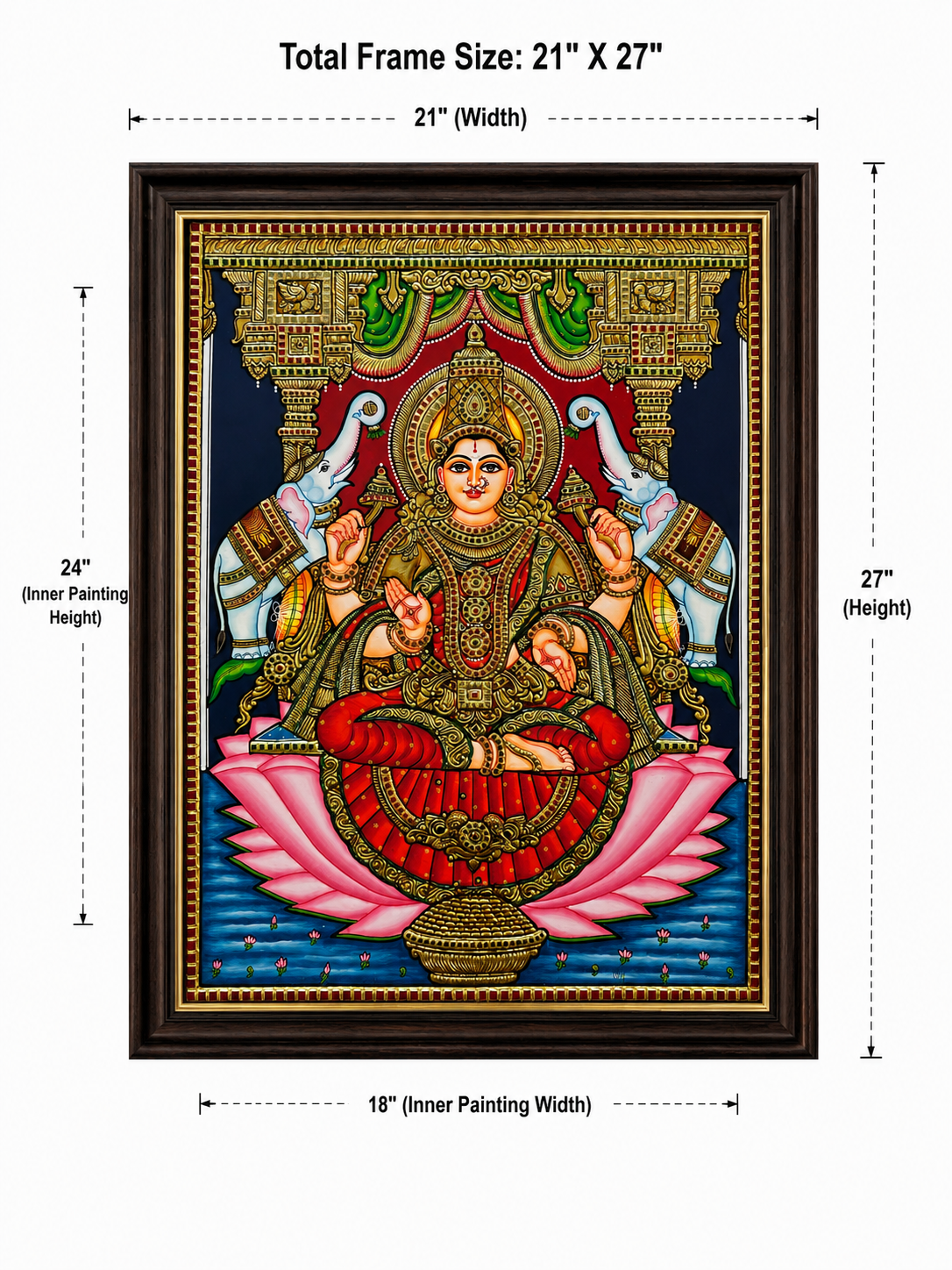 Gaja Lakshmi Tanjore Painting