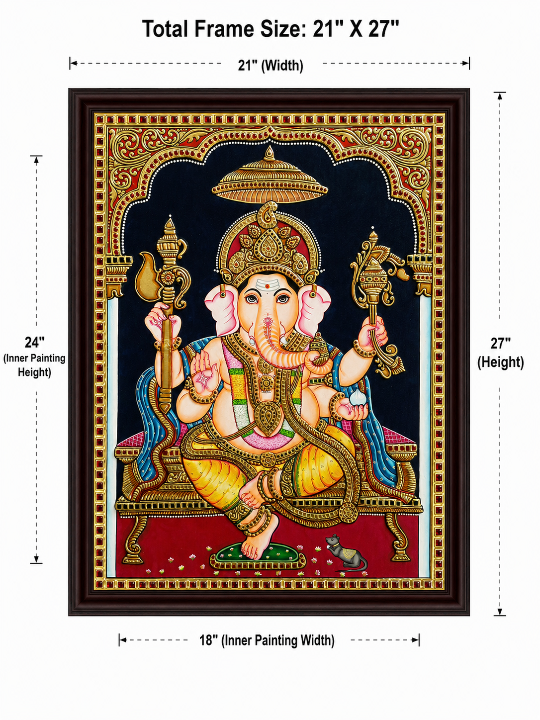 Auspicious Ganesha Tanjore