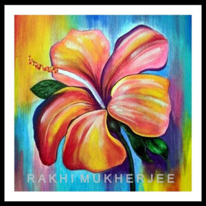 "Radiant Bloom" – Handcrafted Acrylic Painting by Rakhi Mukherjee