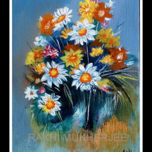 "Wild Bloom Symphony" – Handcrafted Acrylic Painting by Rakhi Mukherjee