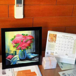"Blush Bloom" – Handcrafted Acrylic Painting by Rakhi Mukherjee