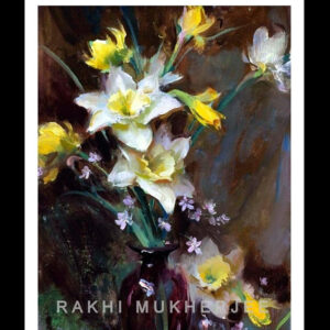 "Floral Symphony" – Hand-Painted Acrylic Art by Rakhi Mukherjee