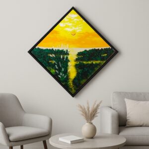 Sunrise Square – Acrylic Canvas Art by Samhita Bhowmik