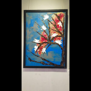 Flower Blossom – Acrylic Canvas Art by Samhita Bhowmik