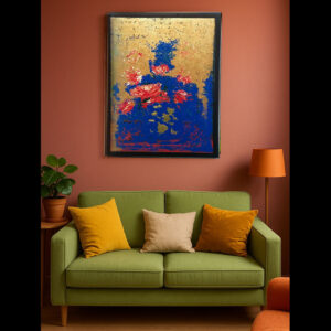 "Abstract Flower" – Acrylic Canvas Painting by Samhita Bhowmik