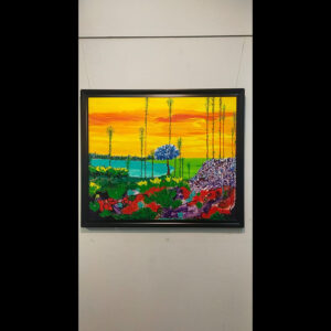 "Rainbow garden" – Vibrant Landscape by Samhita Bhowmik