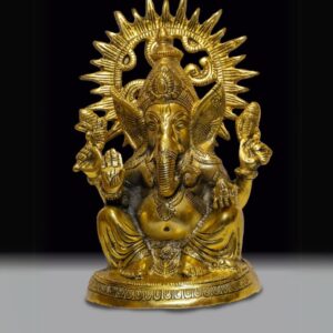 Lord Ganesha in Brass with Antique Finish