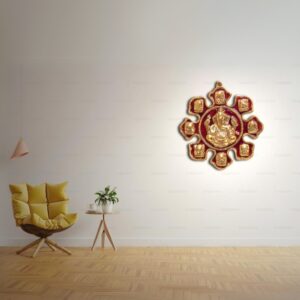 Lord Ganesha Wall Hanging in Alloy Metal
