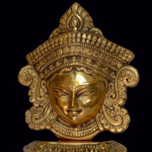 Durga Face Idol in alloy metal [Wall hanging]