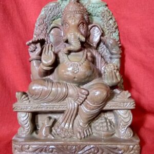 Soapstone Carving – Ganesh on Throne