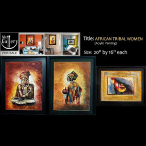 African Tribal Women (Set of 3) by Rakhi Mukherjee