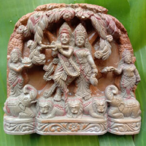 Soapstone Carving - Radha Krishna Under Kadamba Tree
