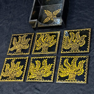 Golden Grove Wooden Coaster Set (6 pcs)