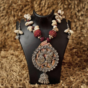 Tribal Fusion Shell Necklace – Handcrafted Statement Jewelry