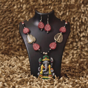 Handcrafted Lord Ganesha Terracotta Necklace Set