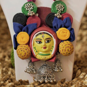 Handcrafted Devi Face Fabric Necklace