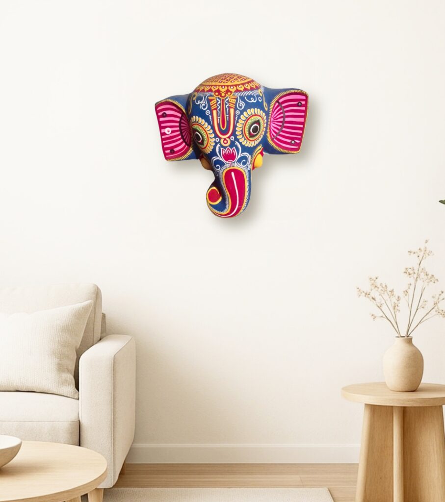 Gajan Ganesha Chhau Mask – Blessings in Every Stroke