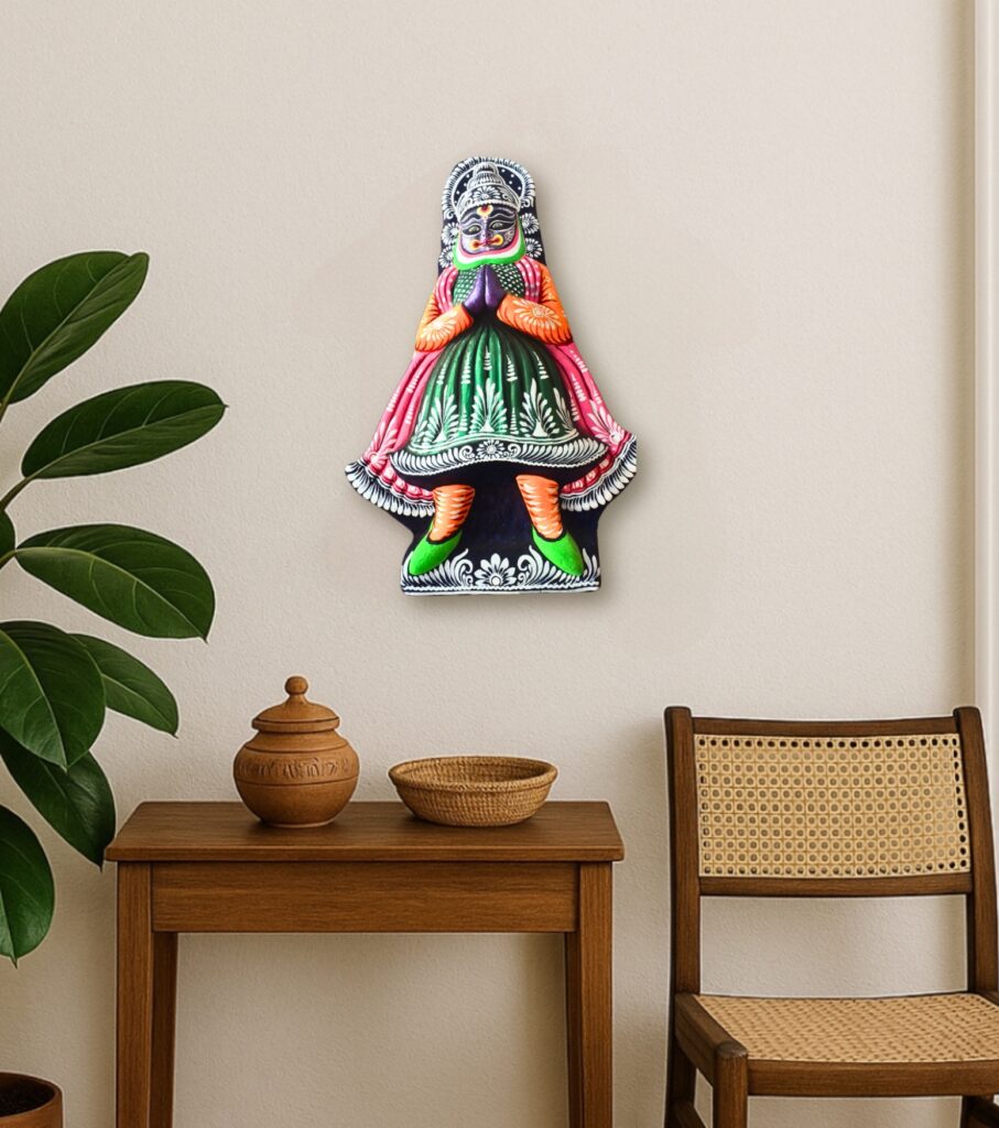 Purulia Chhau Wall Mask – Folded Hands Avatar