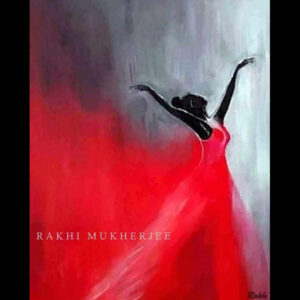 Red Reverie – Mixed Media Painting by Rakhi Mukherjee