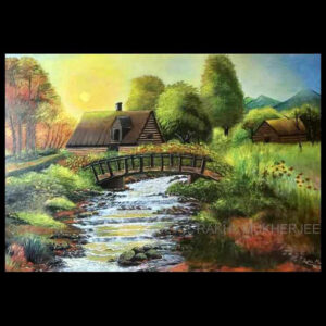 Whispers of the Hills – Handcrafted Knife Painting on Canvas