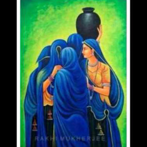 Village Grace – Handcrafted Acrylic Painting on Canvas