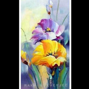 Floral Whispers – Handcrafted Acrylic Painting on Canvas