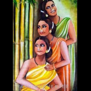 Bamboo Whispers – Handcrafted Acrylic Painting on Canvas